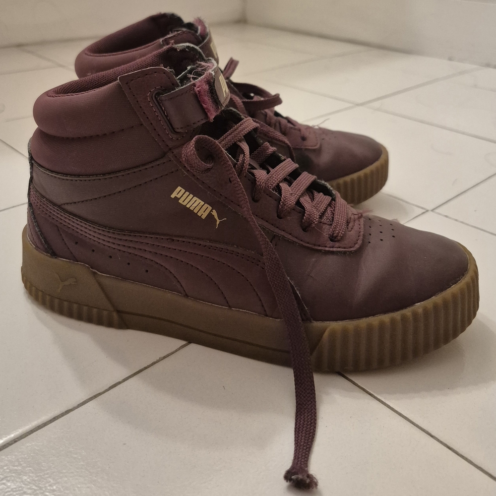 Puma Burgundy High-Top Sneakers